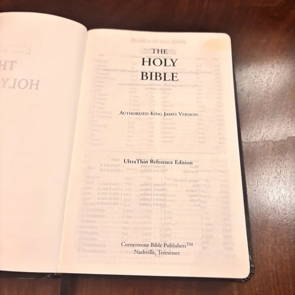 Holy Bible KJV UltraThin Reference Concordance Black Bonded Leather Holman‎ 1999